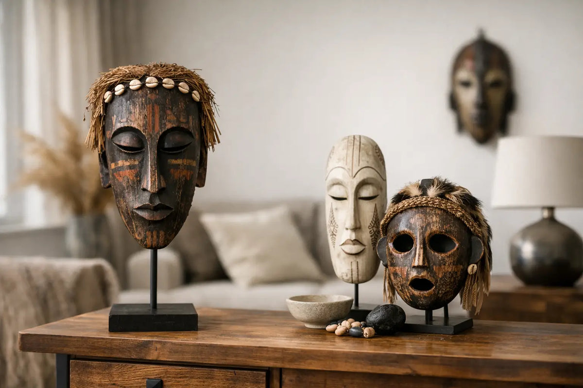 Handgemachte Maskenkunst fürs Interieur mit Seele