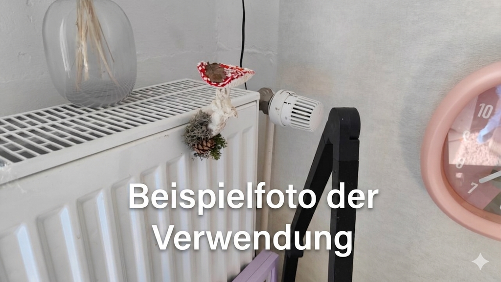 Narrischer Schwammerl/Roter Fliegenpilz aus Pappmaché zum Anhaften mit Magnet in einer originellen Geschenkverpackung